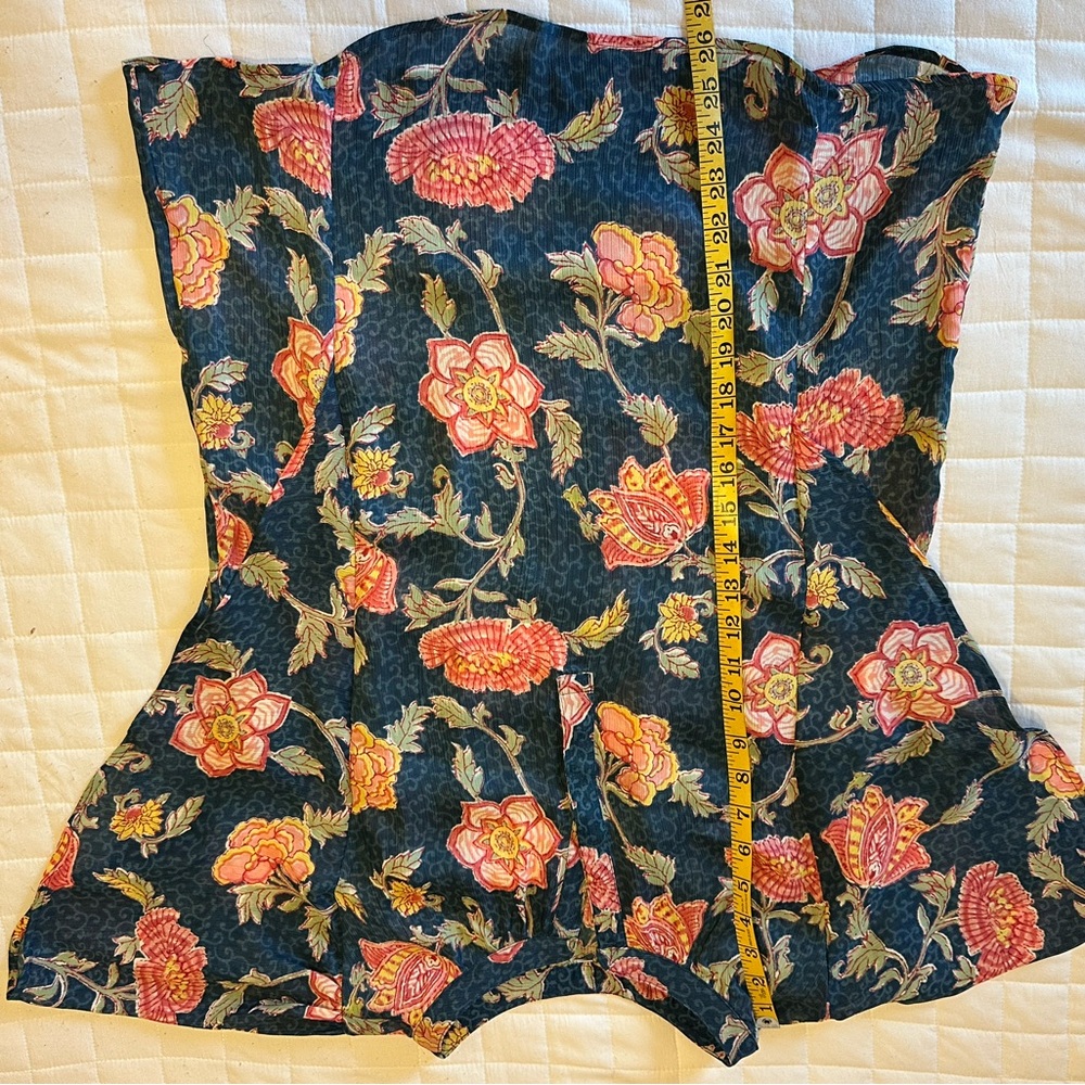 Floral Strapless Top